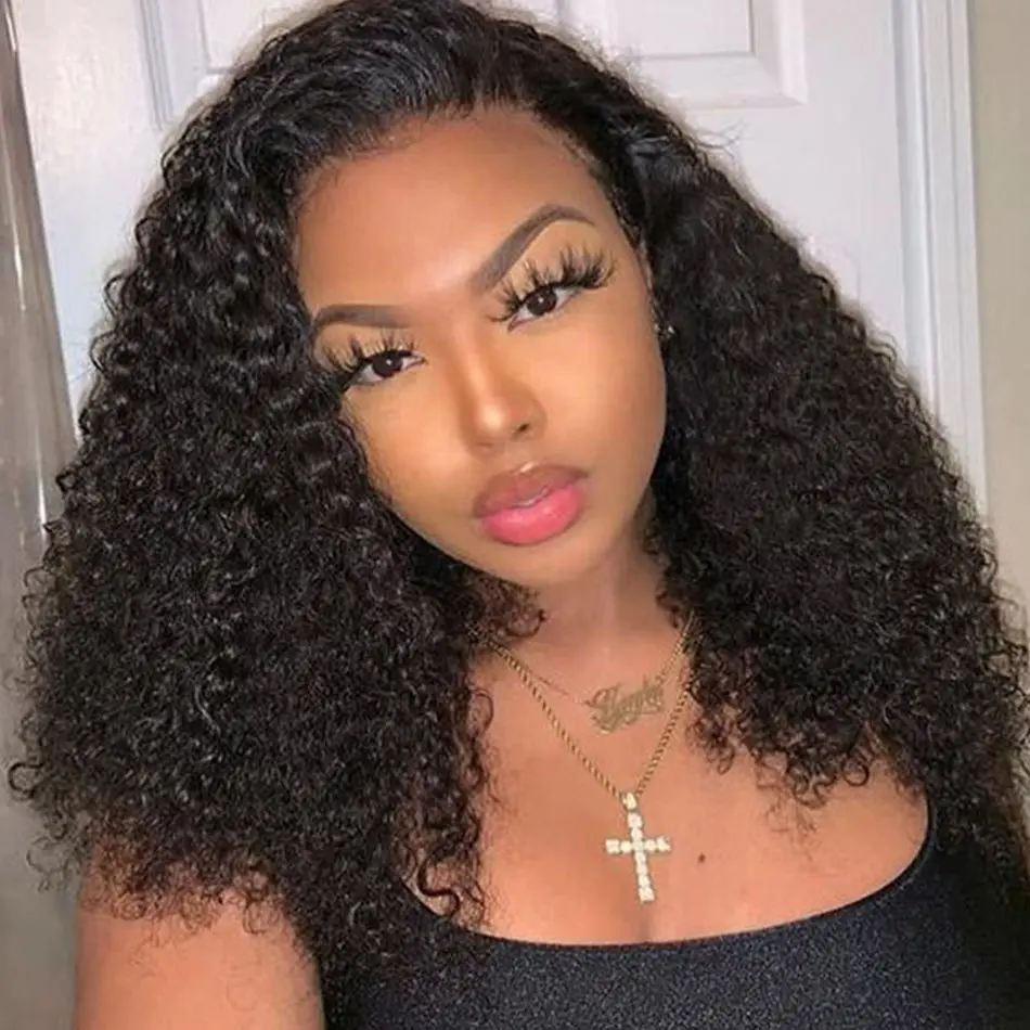 Kinky Curly Short Bob Lace Front Human