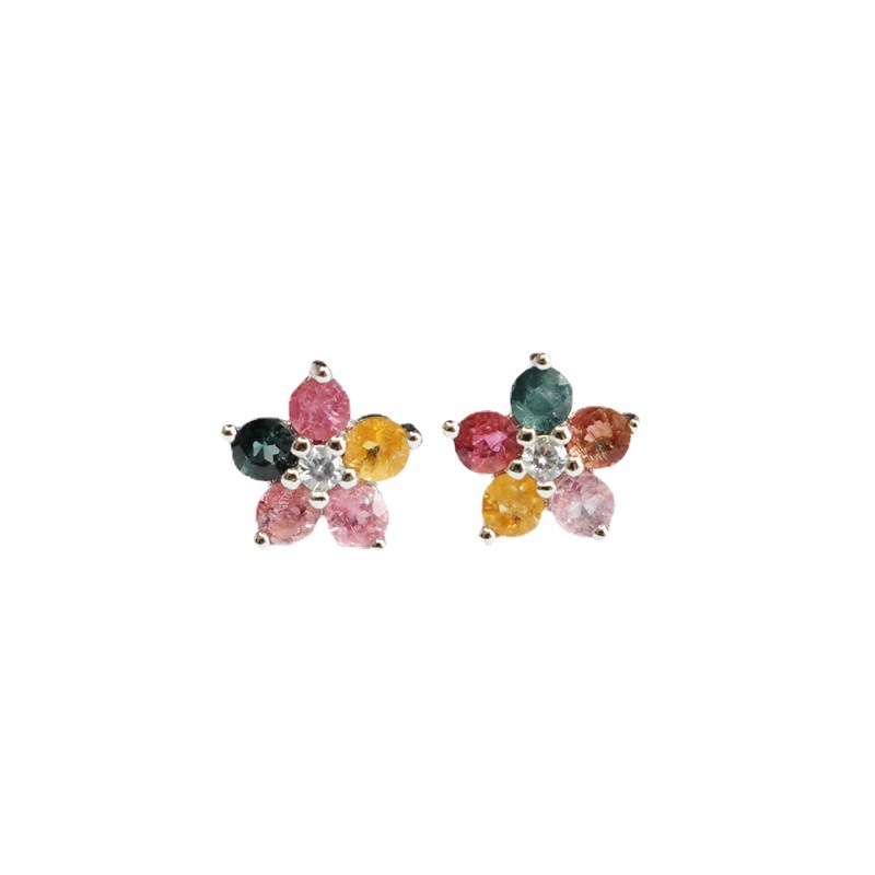 Title 4, Boucles doreilles en tourmaline naturelle simp...