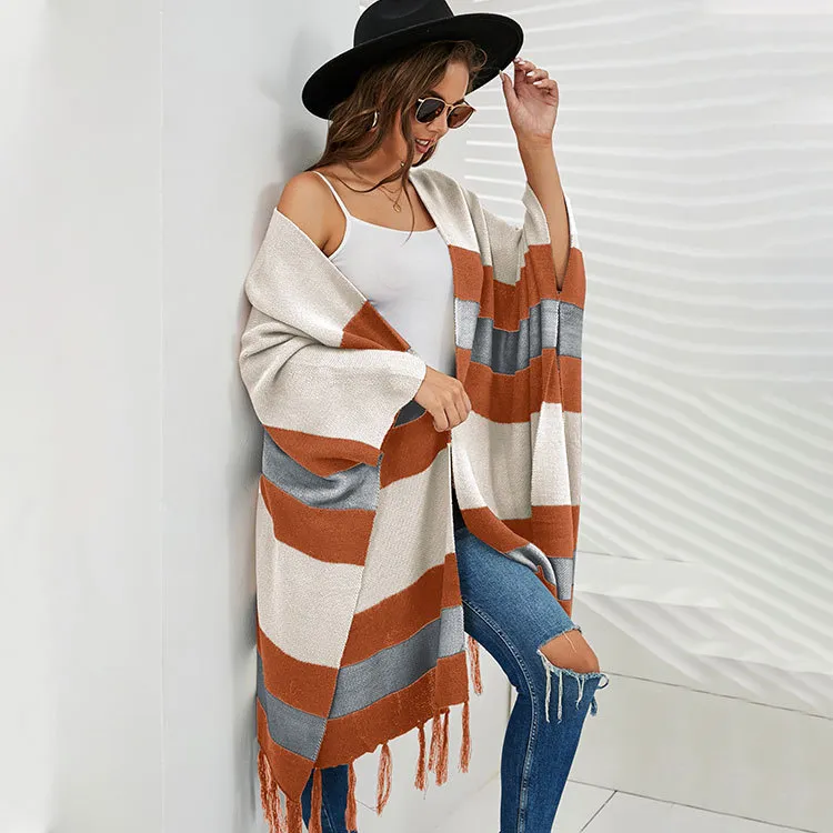 Autumn European And American Women's Plus Size Tassel Sweater Sweater - White