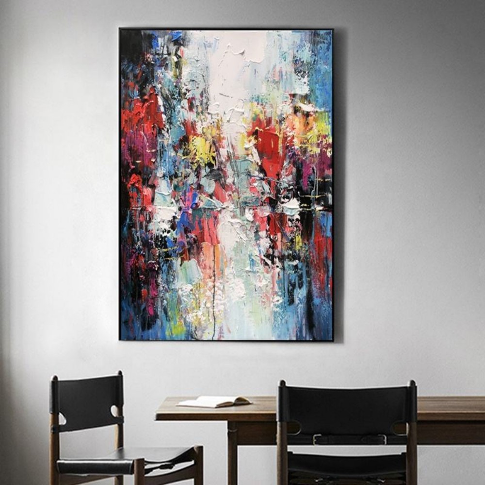 Handmade Oil Painting Canvas Wall Art Decoration Modern Abstract For Home Living Room Decor Entrance Niche Art Installation Rolled Frameless Unstretched Painting 9