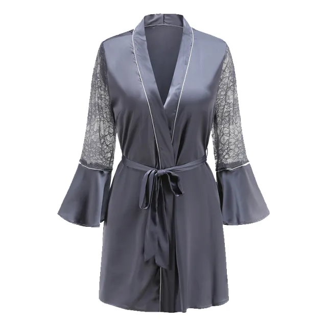 Sexy Pajamas Women Summer Ice Silk Thin Section With Chest Pad Color19 One Size - Shop at LoveMi