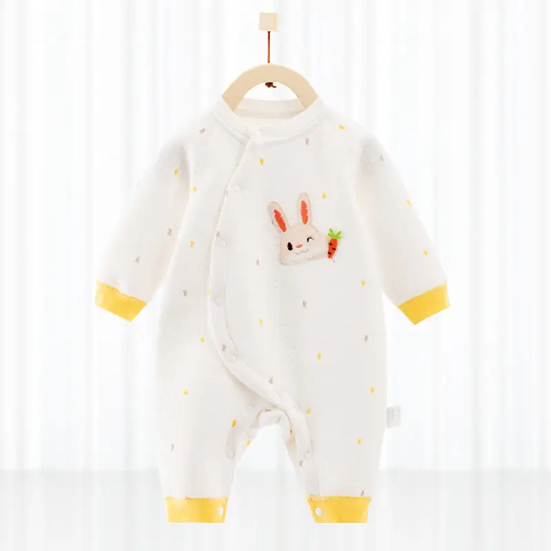 Cotton Thermal Clip Silk Onesie Newborn Climbing Baby Clothes