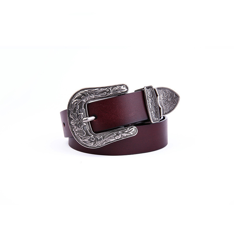 Title 5, Fashion decorative carved leather belt