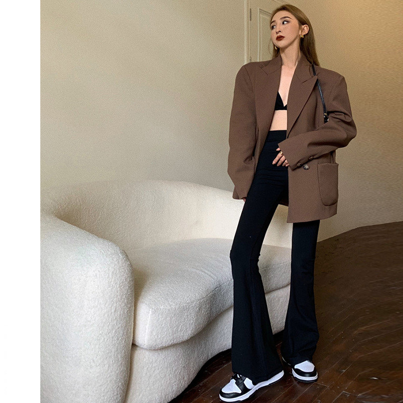 Fashion Women's High-waist Slimming Flared Pants