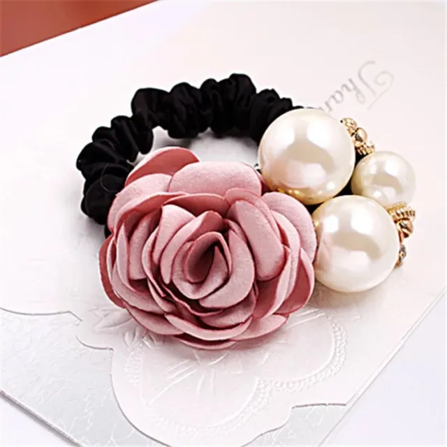 Handmade Camellia Tie Hair Tie Headdress Pink - Shop at LoveMi