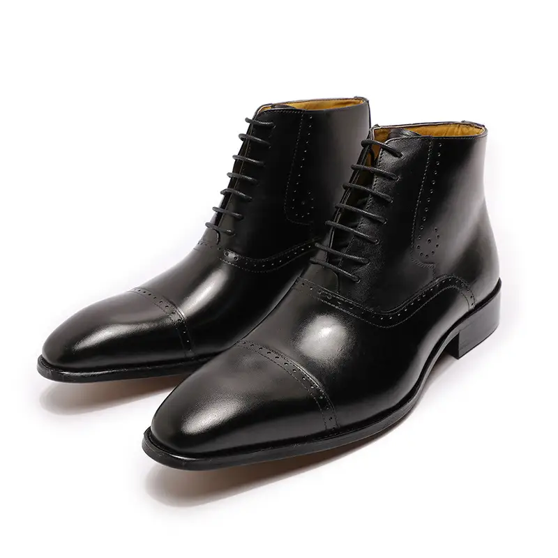 Large Size Lace-up Martin Boots Leather Men's Shoes