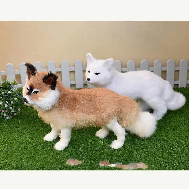 Simulation Fox Plush Toy Animal Model