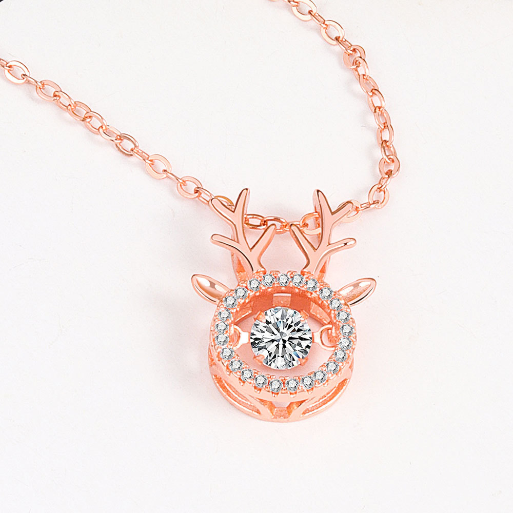 The Beating Heart Deer Necklace Girl Has You All The Way