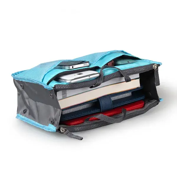 Women Lady Travel Insert Handbag Organiser Makeup Bags Toiletry Purse Liner W Hand Strap
