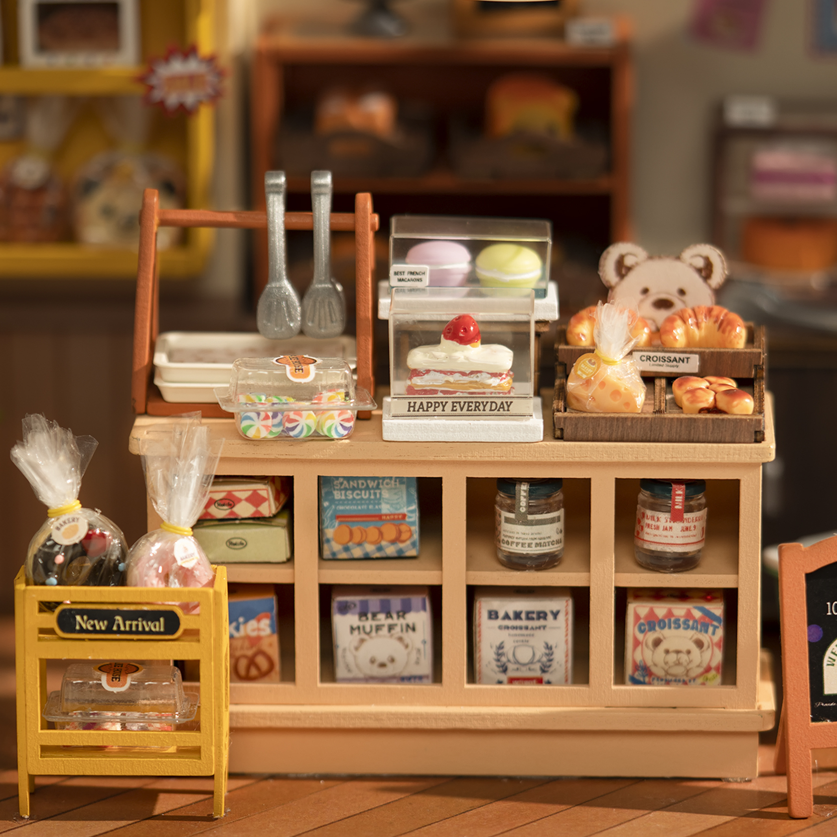 A miniature wooden toy of Becka's Baking House by Rolife, designed for kids. Model DG161.