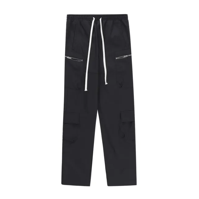 Fashion Work Clothes Buttoned Denim Trousers Black - Shop at LoveMi