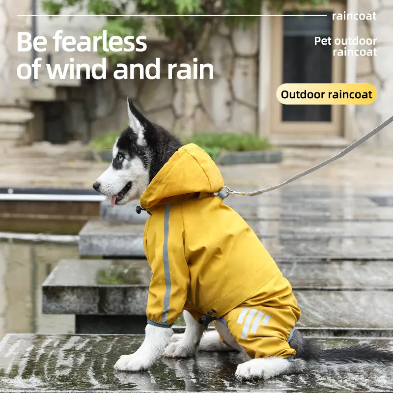 Sily Pet Raincoat Four-legged for Dogs Small Dog Outing