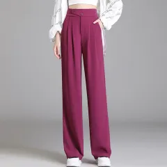 Ladies Fashion Personality High Waist Drape Mopping Pants - Dragon Fruit Trousers - View 1