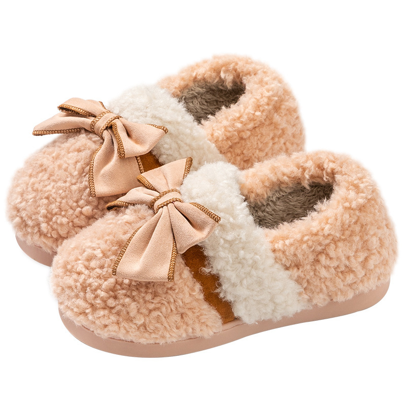 Title 10, Home Indoor Warm Non-slip Dormitory Bow Slippers