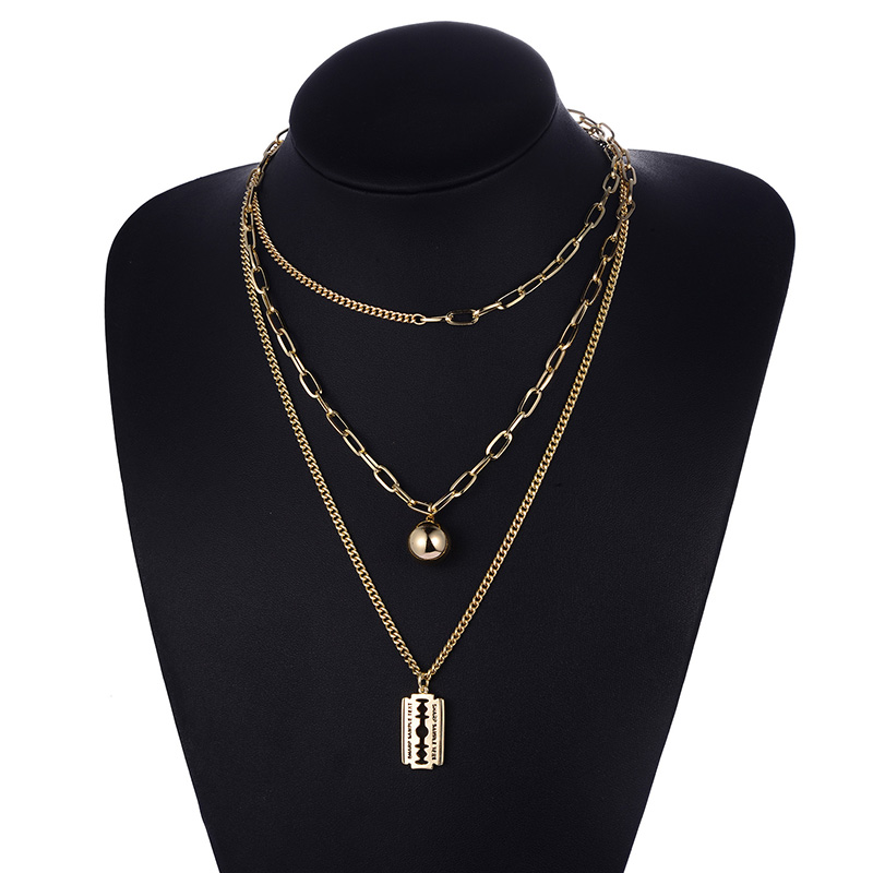 European And American Pure Copper Pendant Fashion Trend Design Sense Clavicle Chain