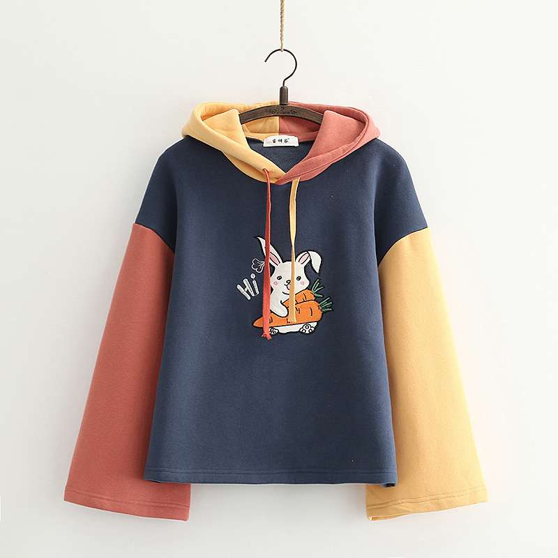 Title 1, Carrot Bunny Color Block Hoodie