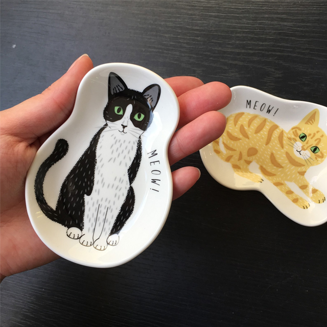 Title 1, Cute And Cute Sanhua Cat Condiment Dish