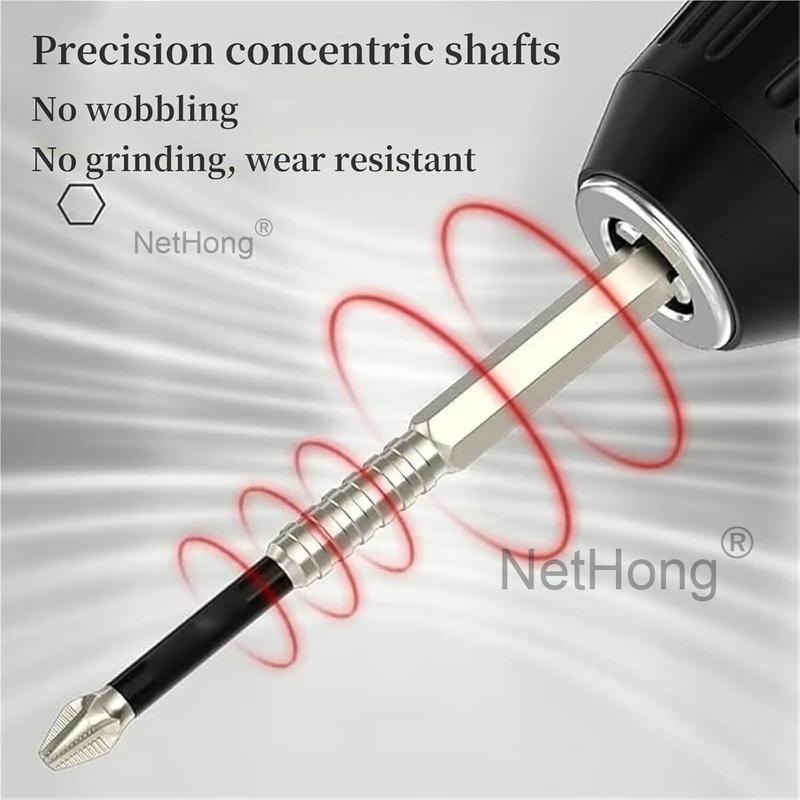 9PCS Cross Head Impact Drill Bits-Magnetic Anti-Slip Screwdriver Bits — image 8