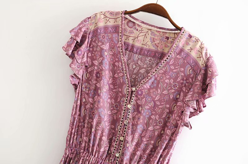 Blue Boho Style Dress