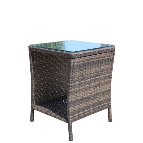 Outdoor Patio Furniture 1 Coffee Table With Clear Tempered Glass — foto 2