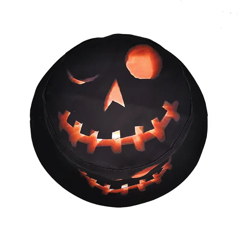 Halloween Hats Creative Cartoon Pumpkin Grimace Printed