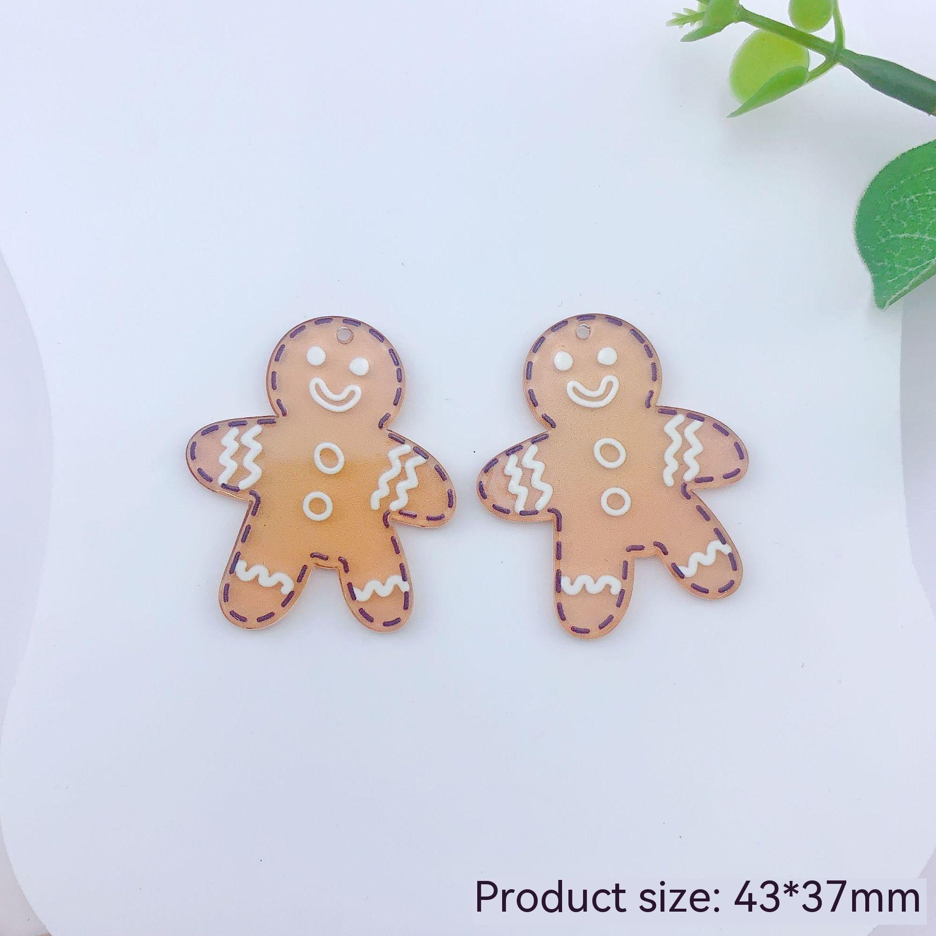 Christmas Fashion Simple Biscuit Snowman Socks Pendant DIY Ornament Accessories Transparent Snowman - Shop at LoveMi