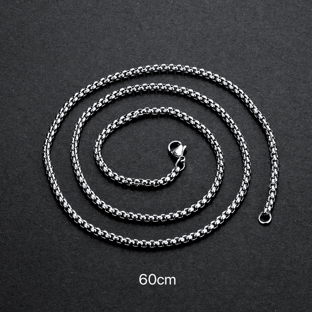 Punk Skull Locomotive Chain Engine Pendant Titanium Steel