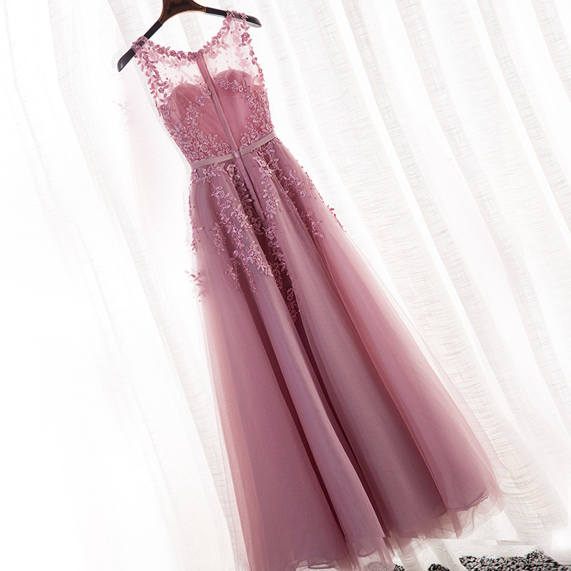 Summer Banquet One shoulder Bridesmaid Dress Long Style Pink - Shop at LoveMi