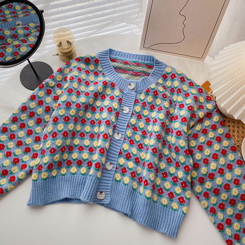 Girl Loose Lazy College Style Cardigan Coat - Image 35