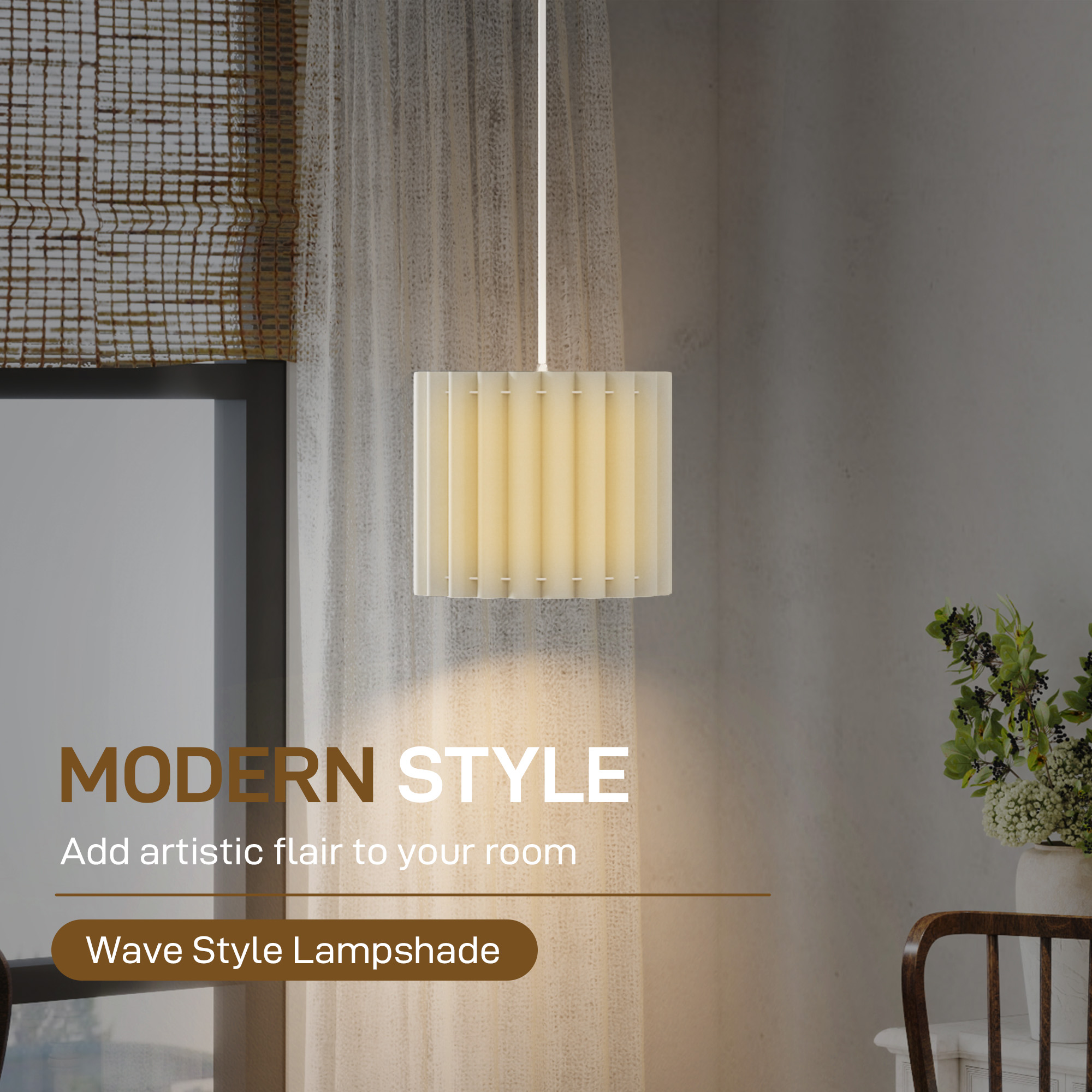 Linen pendant light, bedside ceiling light, e27 bulb,