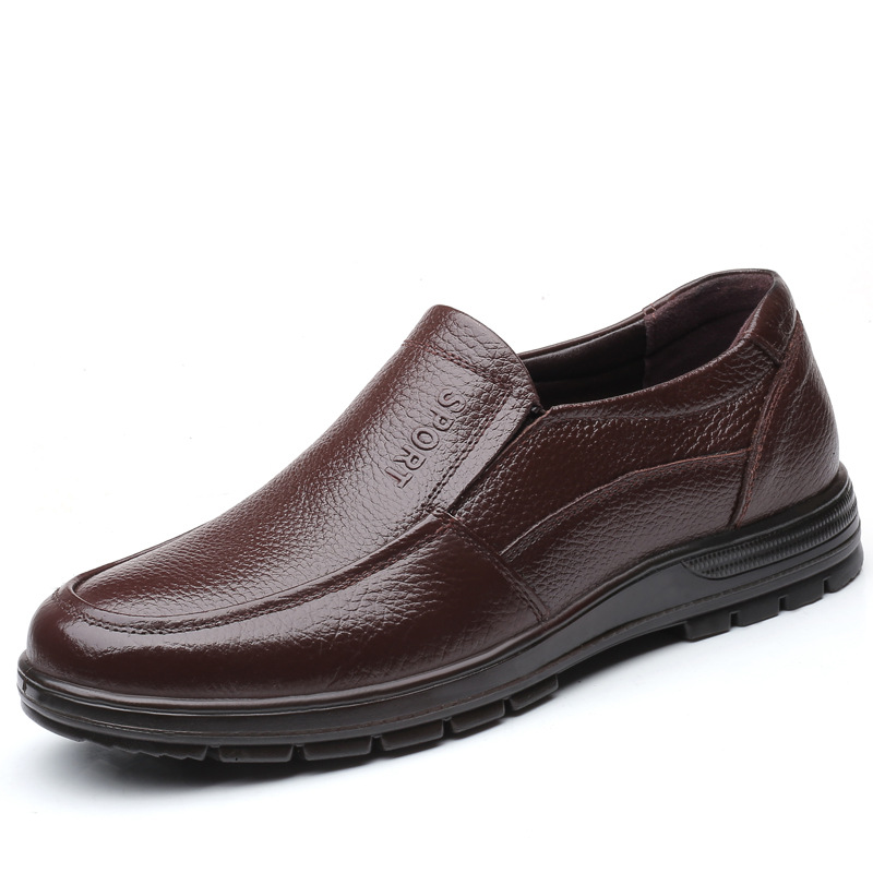 Brown slip on shoes