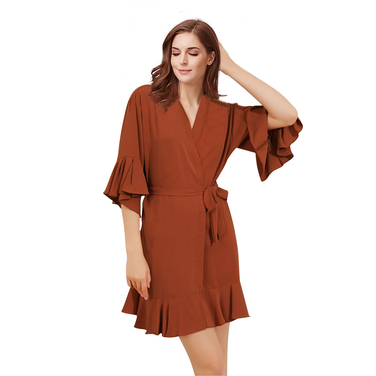 Title 10, Pleated Wedding Hem Chiffon Robe