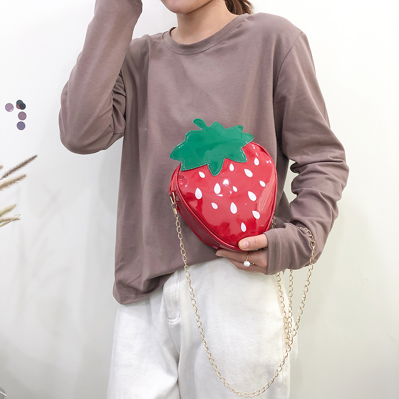 Title 3, Cartoon fruit shoulder bag for women, a stylish...