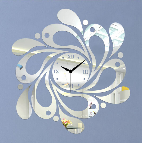 Title 3, Hot Sale Preciser Mirror Wall Clock For Living ...