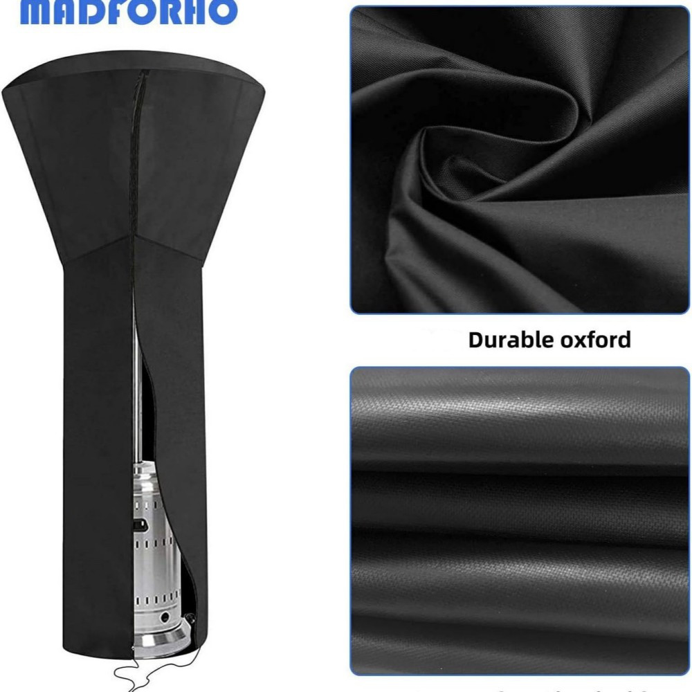 1pc Heater Cover With Zipper And Storage Bag Heavy Duty Waterproof Cover For Pyramid Style  With Windproof Drawstring & Side Zipper  Includes Handy Storage Bag For Easy Seasonal Keeping