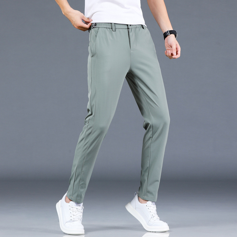 Title 4, Herren Casual Hose Eisseide Herrenhose Gerade F...