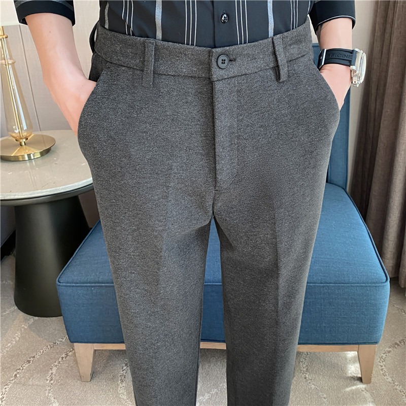 Title 7, Mens Brushed Heavy Woolen Casual Pants provide...