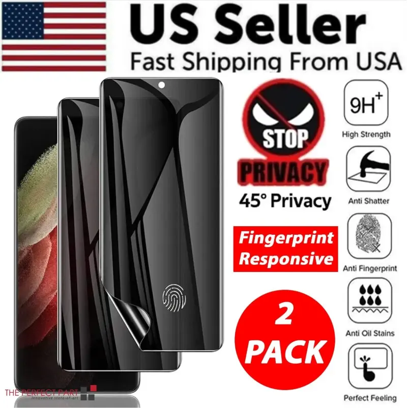 2-Pack Anti-Spy Privacy Hydrogel Screen Protector