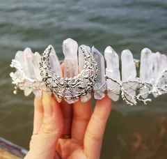Rock Crystal Party Moon Branch Hairband - 3Flat Payment - View 1