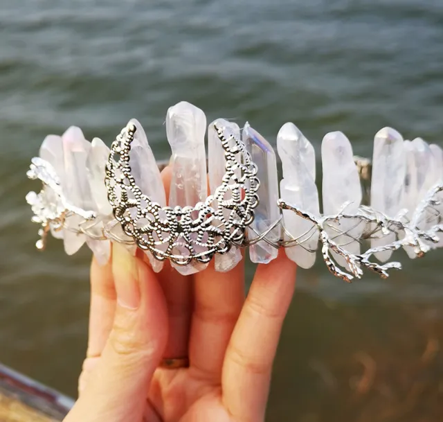 Rock Crystal Party Moon Branch Hairband 3Flat Payment - Shop at LoveMi