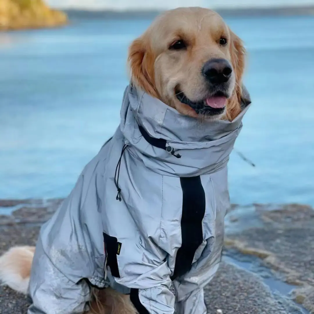 Dog Raincoat Tactical Reflective Shell Jacket Waterproof