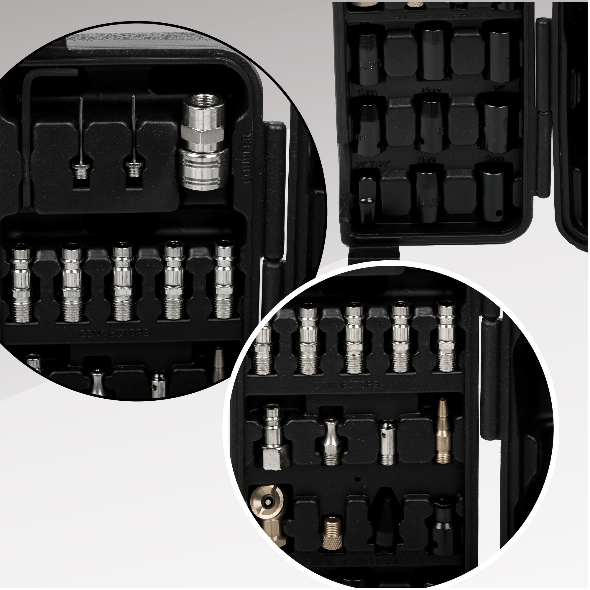 71 Piece Air Tool And Accessories Kit, Impact Wrench, Air Ratchet, Die Grinder, Aire Hammer, Hose Fittings, Storage Case — foto 3