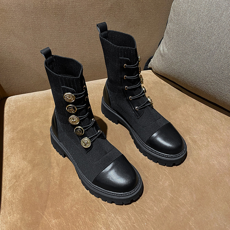 Title 1, Vintage Knight Martin boots met metalen gesp vo...