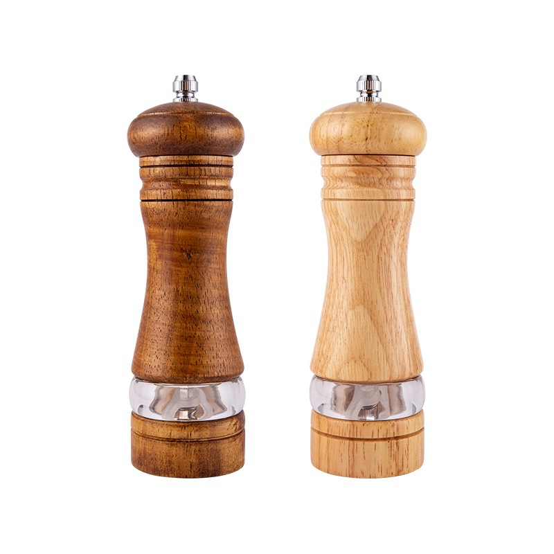 Title 6, Rubber Wood Manual Pepper Grinder