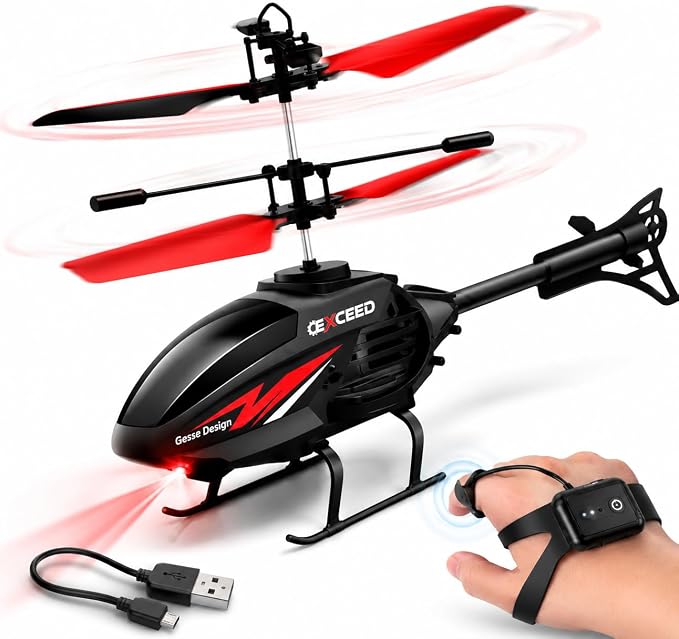 Gesture-Controlled RC Helicopter Toy For Kids