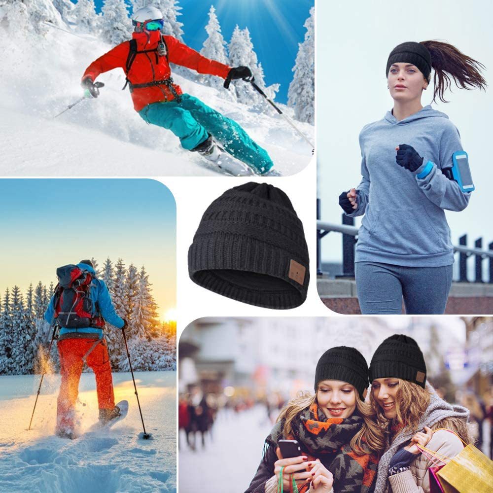 Wireless Warm Music Earphone Braid Hat