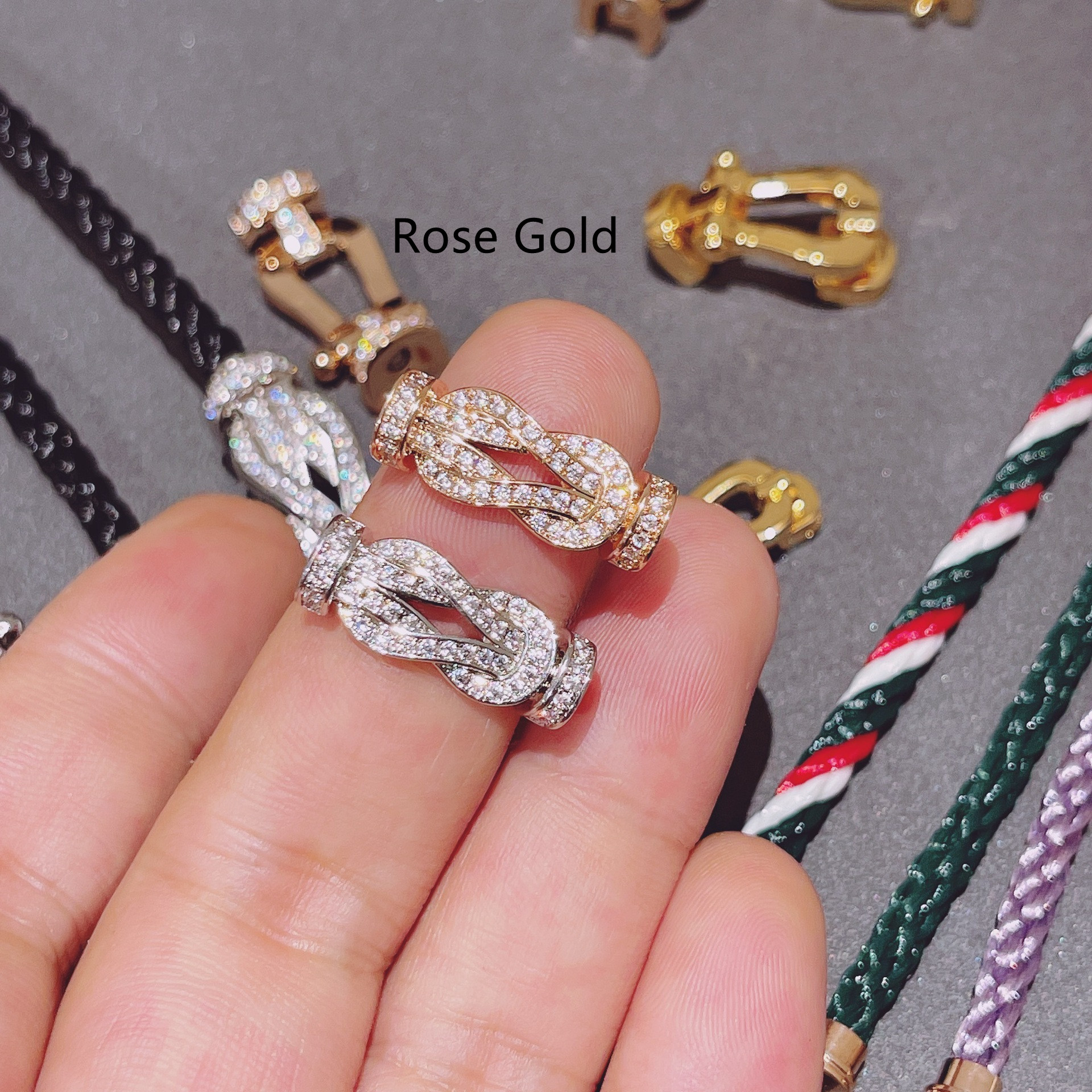 Horseshoe Buckle Mini Full Diamond Bracelet Niche Design