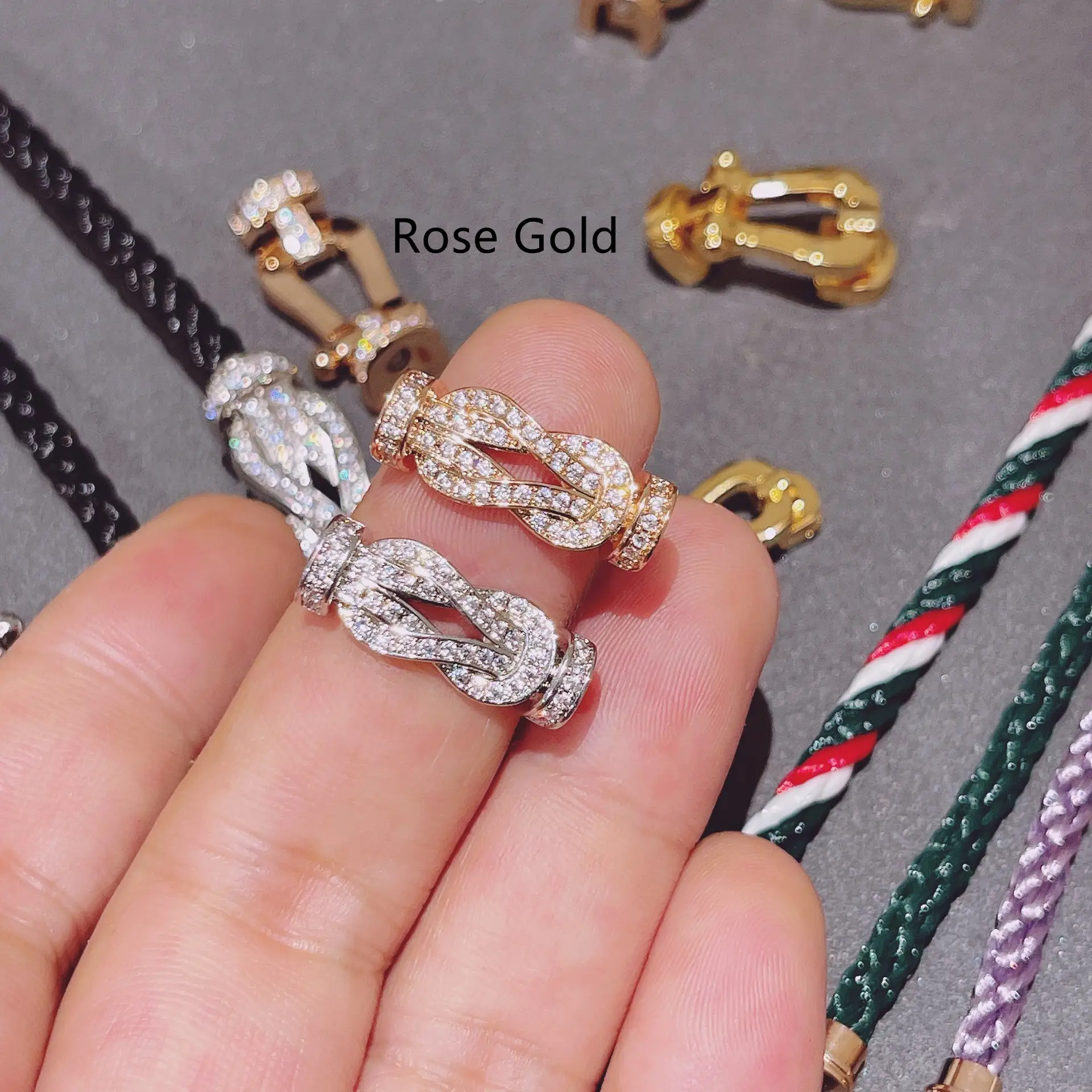 Horseshoe Buckle Mini Full Diamond Bracelet Niche Design