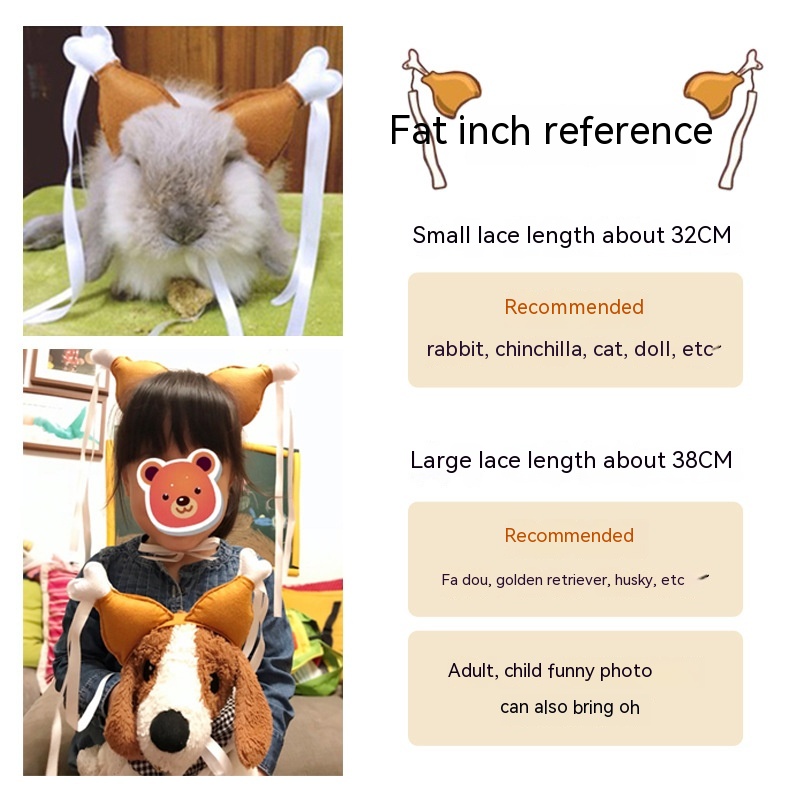 Pet Funny Chicken Leg Concave Shape Cat Dog Funny Headdress