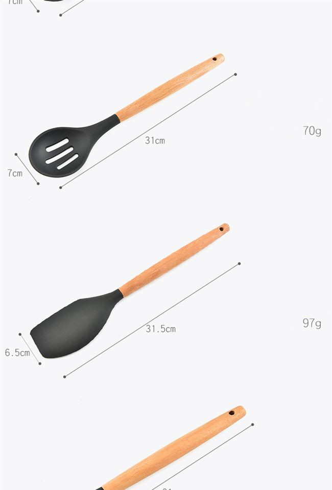 BEYONDARY Silicone Kitchen Utensil Set – Nonstick Cooking Spoons and Shovels